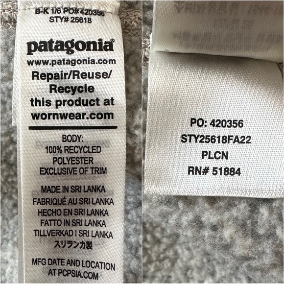 Patagonia Jacket Women's Better Sweater 1/4-Zip Fleece Pullover Pelican Sz S - Picture 9 of 12